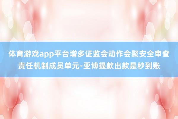 体育游戏app平台增多证监会动作会聚安全审查责任机制成员单元-亚博提款出款是秒到账