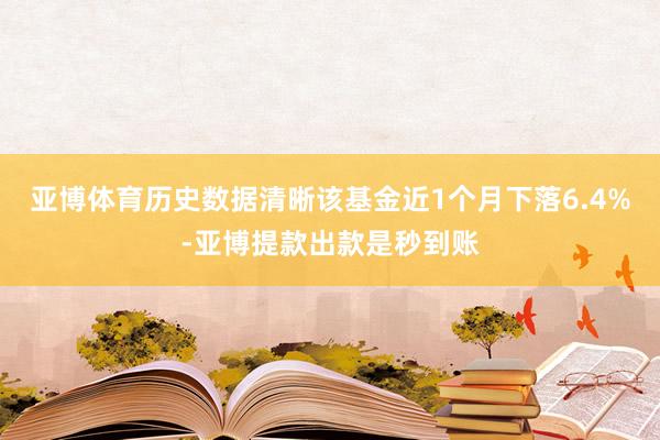 亚博体育历史数据清晰该基金近1个月下落6.4%-亚博提款出款是秒到账