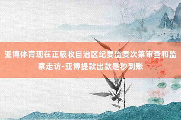 亚博体育现在正吸收自治区纪委监委次第审查和监察走访-亚博提款出款是秒到账