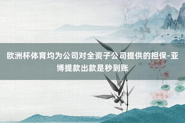 欧洲杯体育均为公司对全资子公司提供的担保-亚博提款出款是秒到账